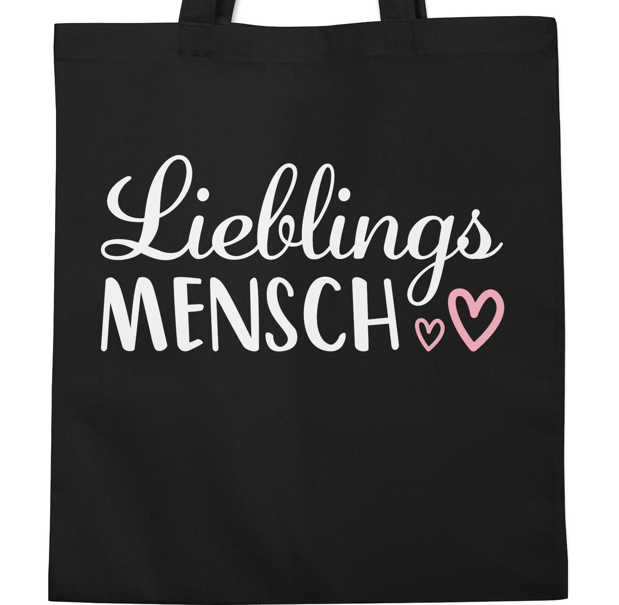 Shirtracer Umhängetasche Lieblingsmensch Schriftzug, Valentinstag Partner Liebe