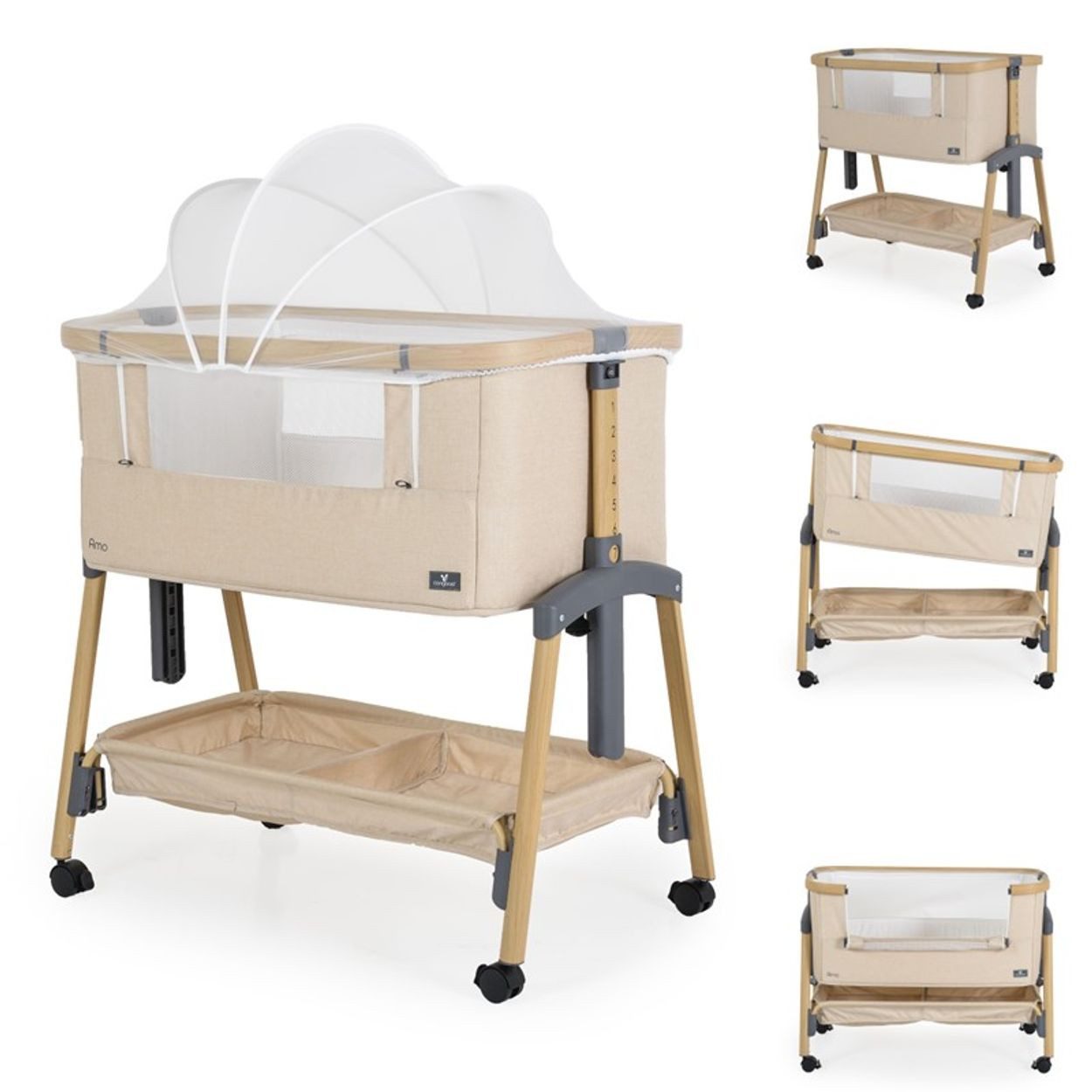 Cangaroo Komplettbett Beistellbett Amo Matratze, höhenverstellbar, günstig online kaufen