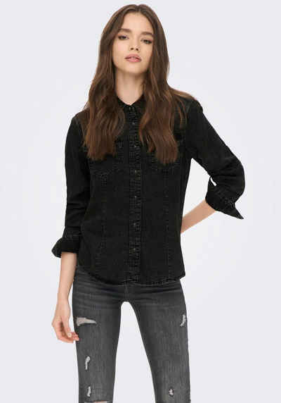 Only Jeansbluse »ONLROCK IT LS ACID DNM SHIRT«