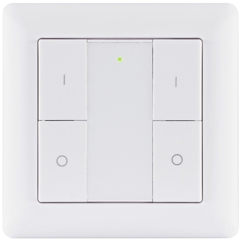 Paulmann 50134 SH ZB Wandtaster Doppelwippe On/Off/Dimm Paulmann Home Funk-Scha Smart-Home-Zubehör