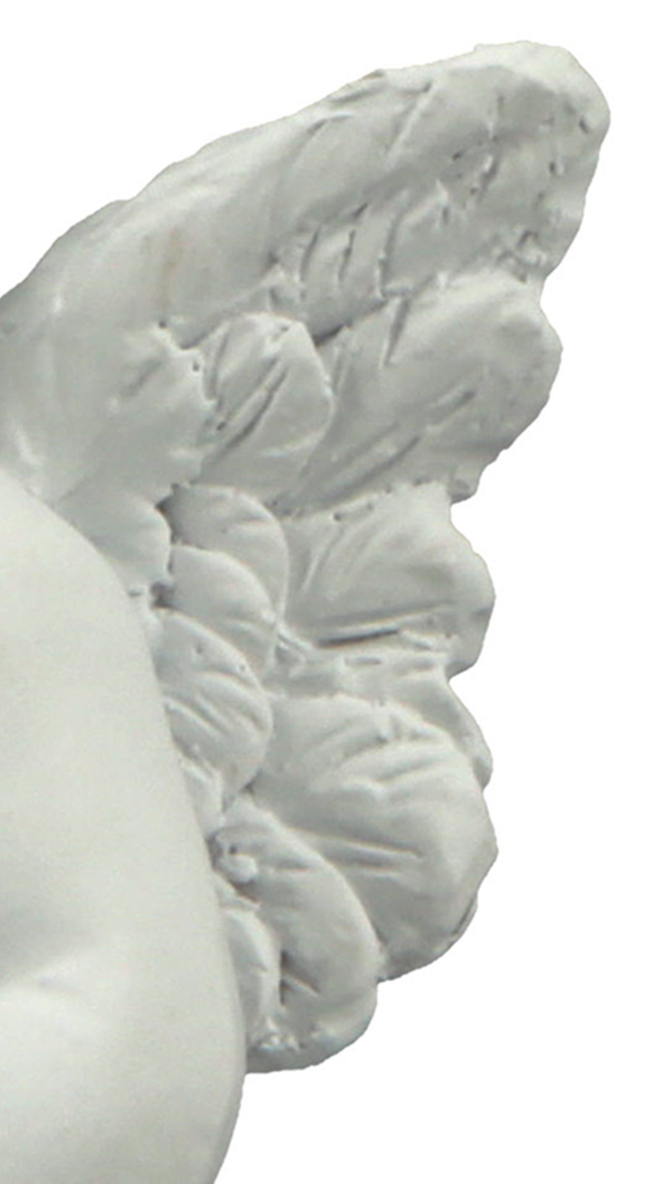 dekojohnson Gartenfigur Grabengel sitzend Grab-Deko 6x6x8cm weiß klein