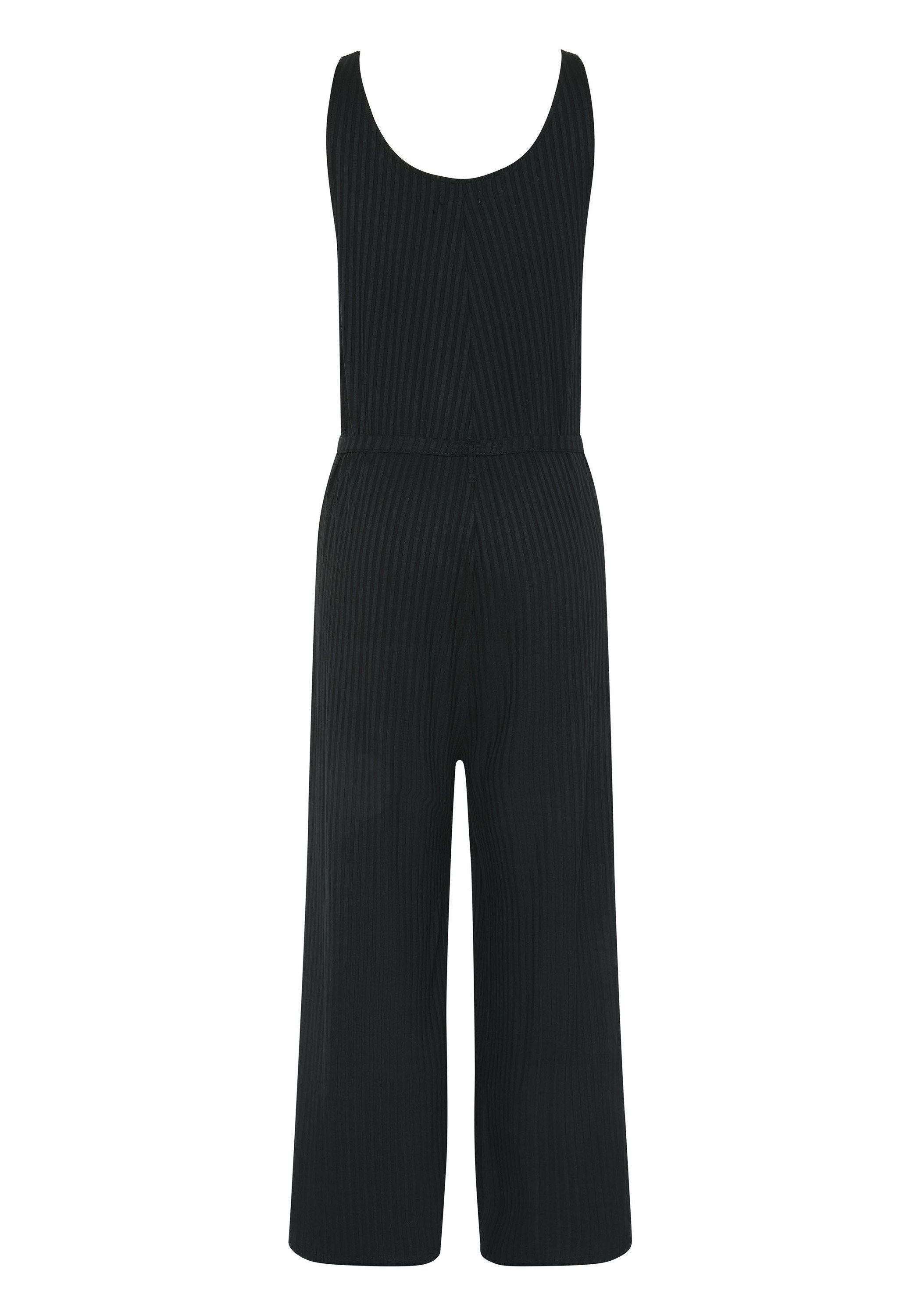 Black 90 Jumpsuit aus Rippoptik Fatto Viskose-Mix in Detto