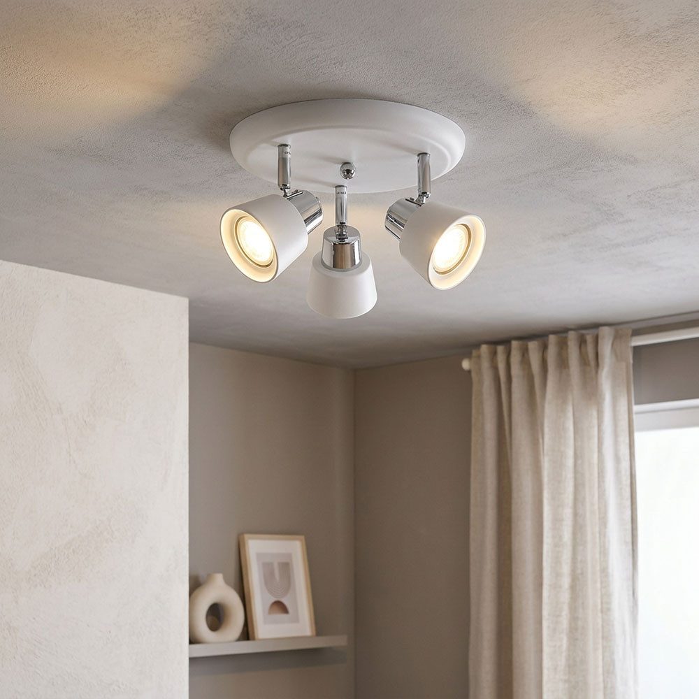 WOFI Deckenleuchte, Leuchtmittel nicht inklusive, Deckenleuchte Spotrondell Schlafzimmerlampe