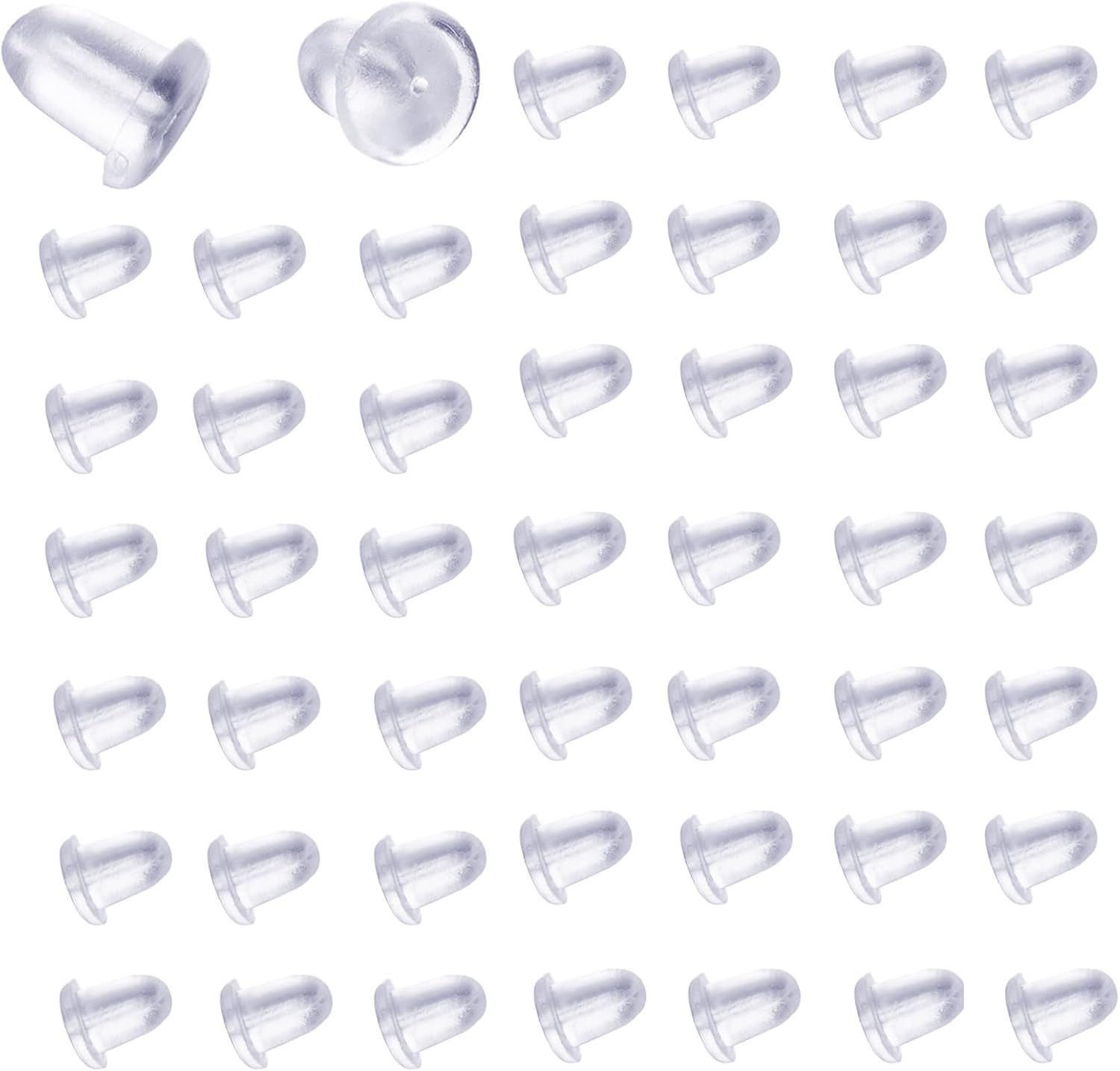 FELIXLEO Ohrstecker-Set Packung mit 50 transparenten Universal-Ohrringstopf günstig online kaufen