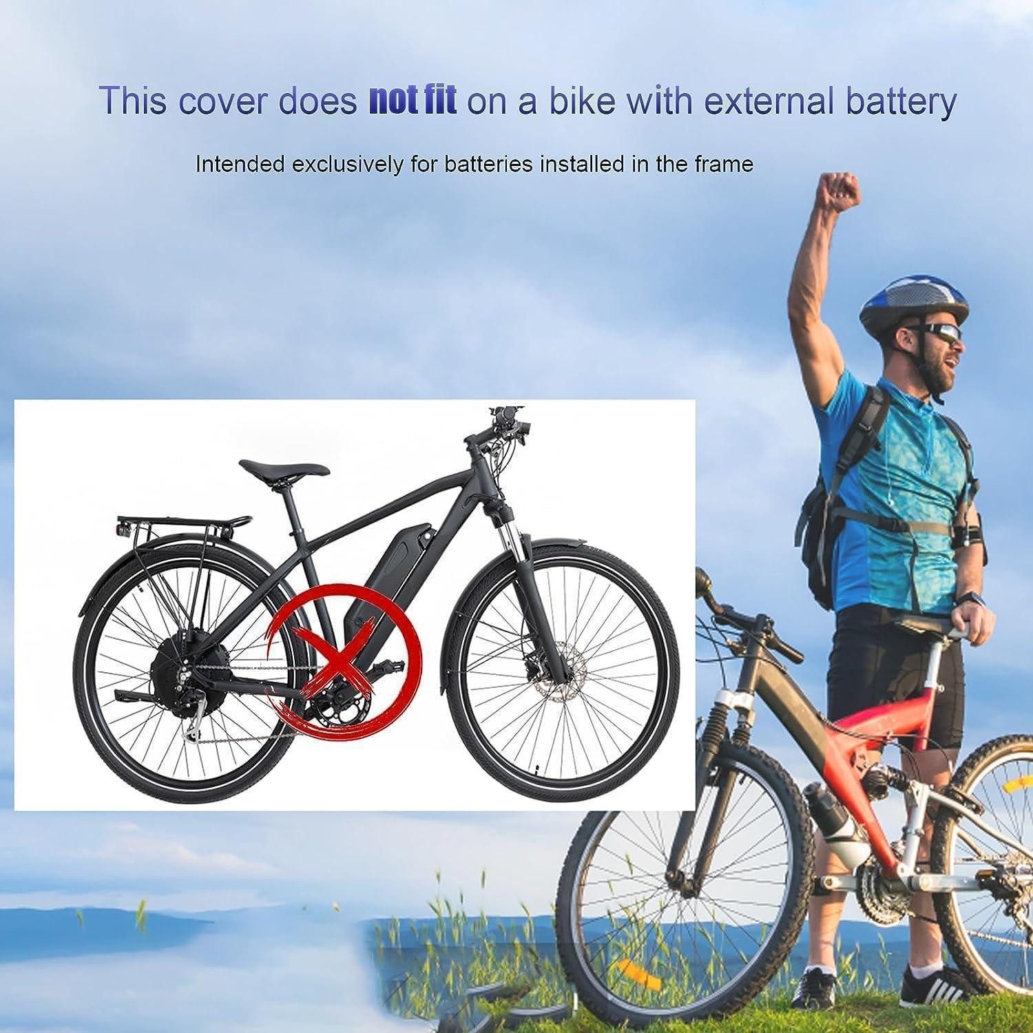 LuxusKollektion Akku-Schutzhülle E-Bike Akku Schutzhülle Neopren Rahmenschutz 28-35 cm 2er Set