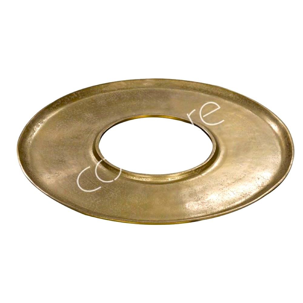 colmore Dekoschale Schale Gold Flach Rund Groß Modern 51 cm, Mit Loch