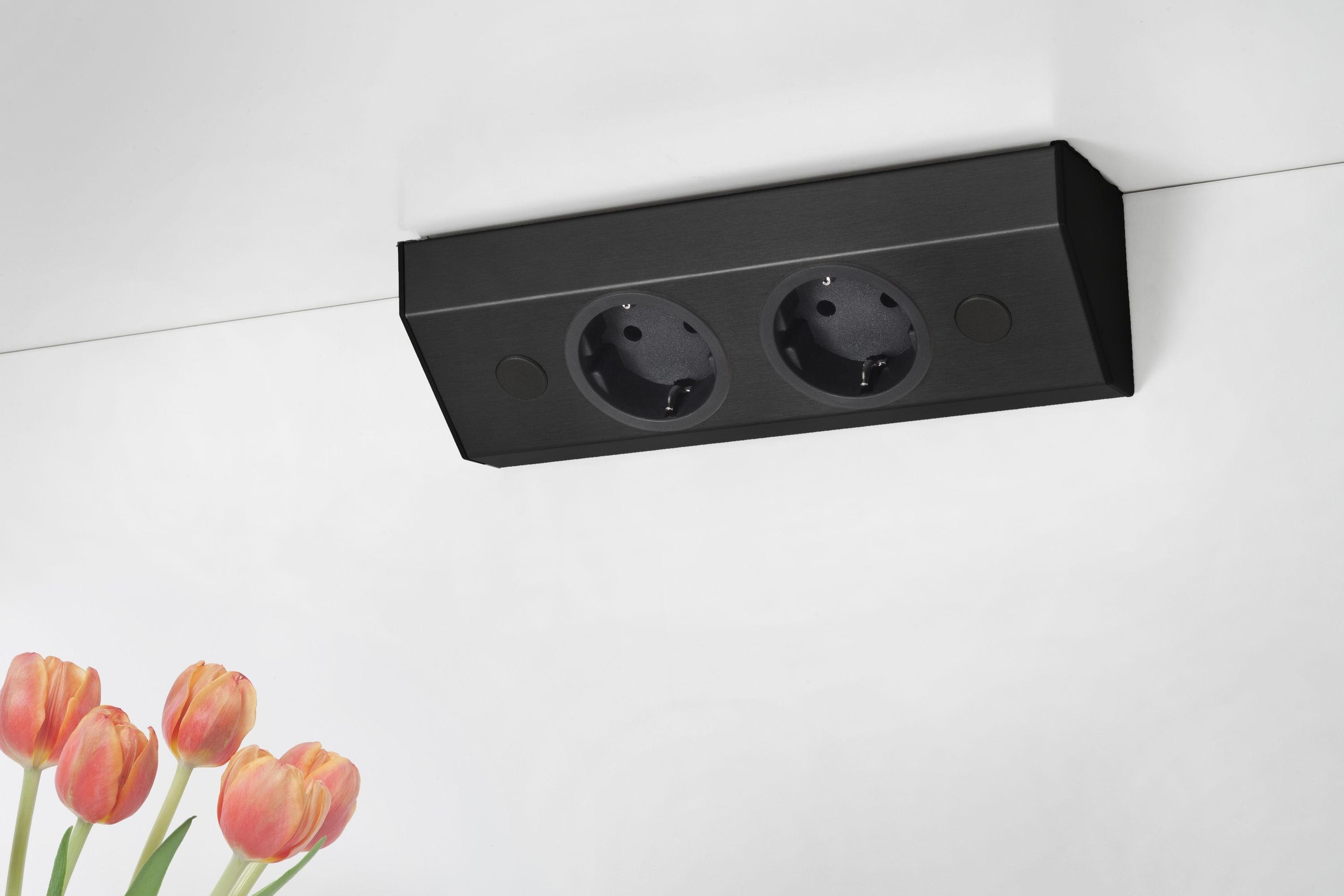 Thebo Steckdose ST 3081/ 200 schwarz matt Steckdosenleiste