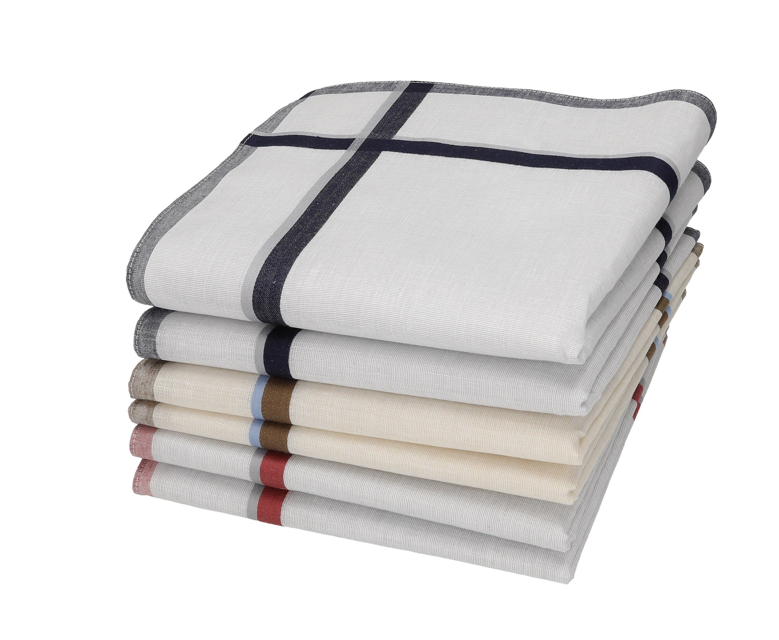 Betz Taschentuch Herren Stoff Taschentücher Set Leo 2 Dessin 8 Größe 40x40 cm, (Dessin 8, 6-St), 100% Baumwolle