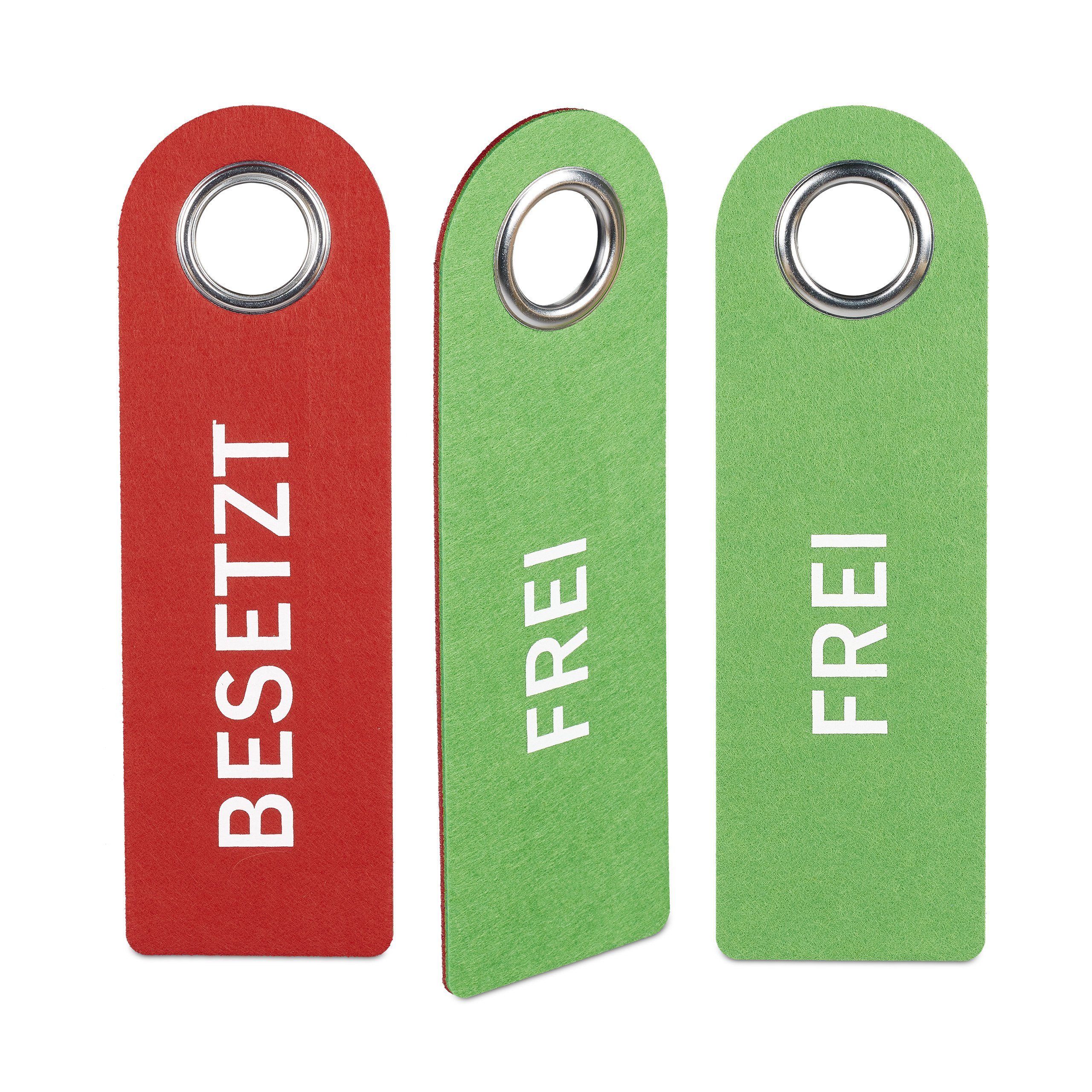 relaxdays Dekohänger Türschild Besetzt Frei 3er günstig online kaufen