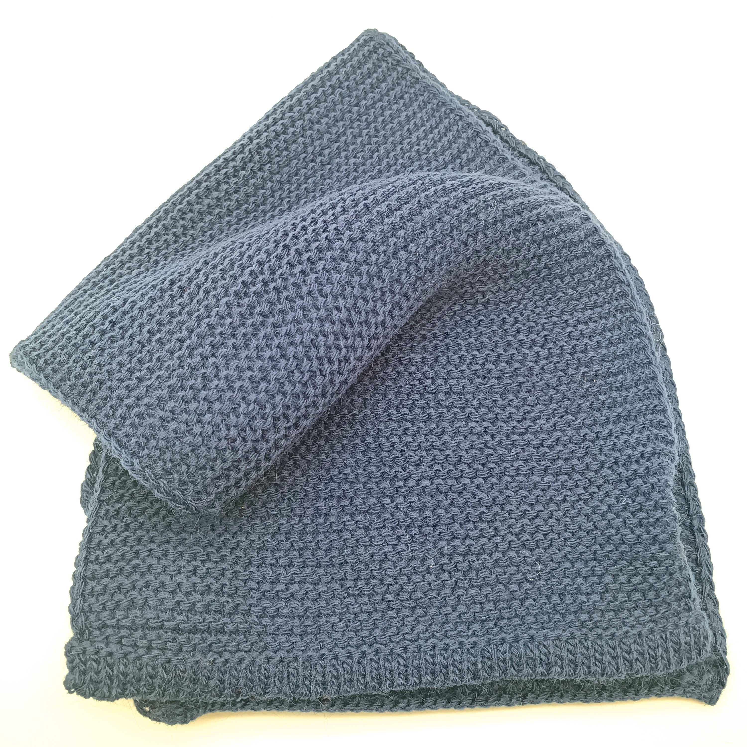 Fiebig Strickmütze DA-Strickschal marine