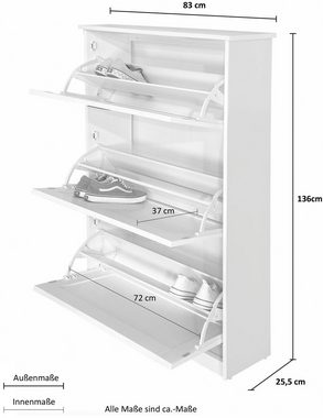 Home affaire Schuhkipper Nekso, Breite 83 cm, aus MDF, FSC®-zertifiziert