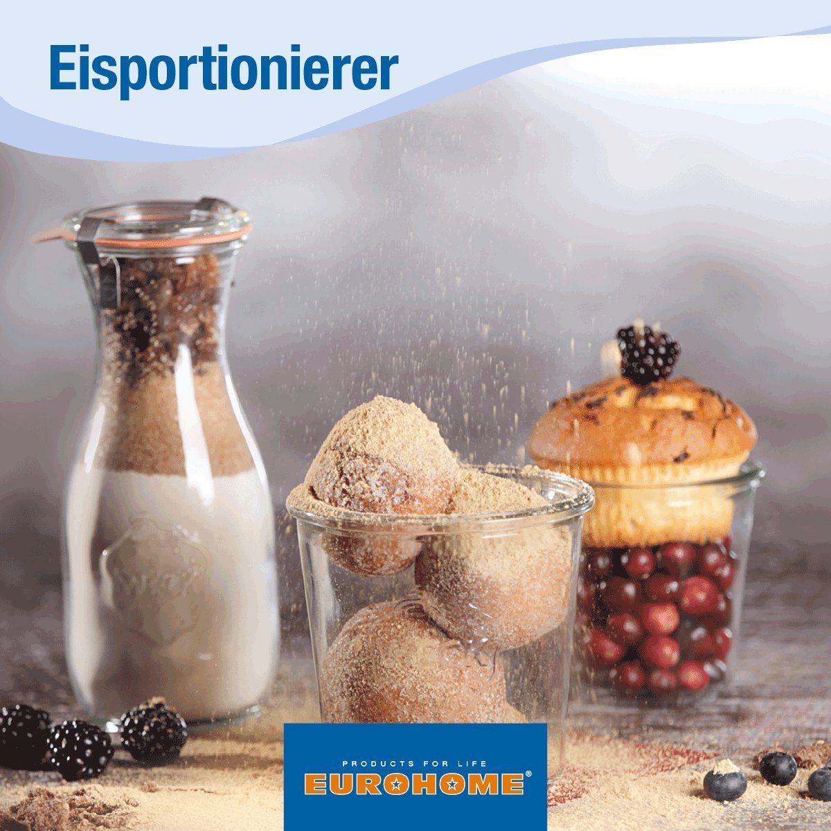 EUROHOME Eisportionierer Kugelausstecher Eislöffel OLIVIA aus Portionierer Edelstahl, Kugelformer Küchenhelfer - rostfreiem Eis