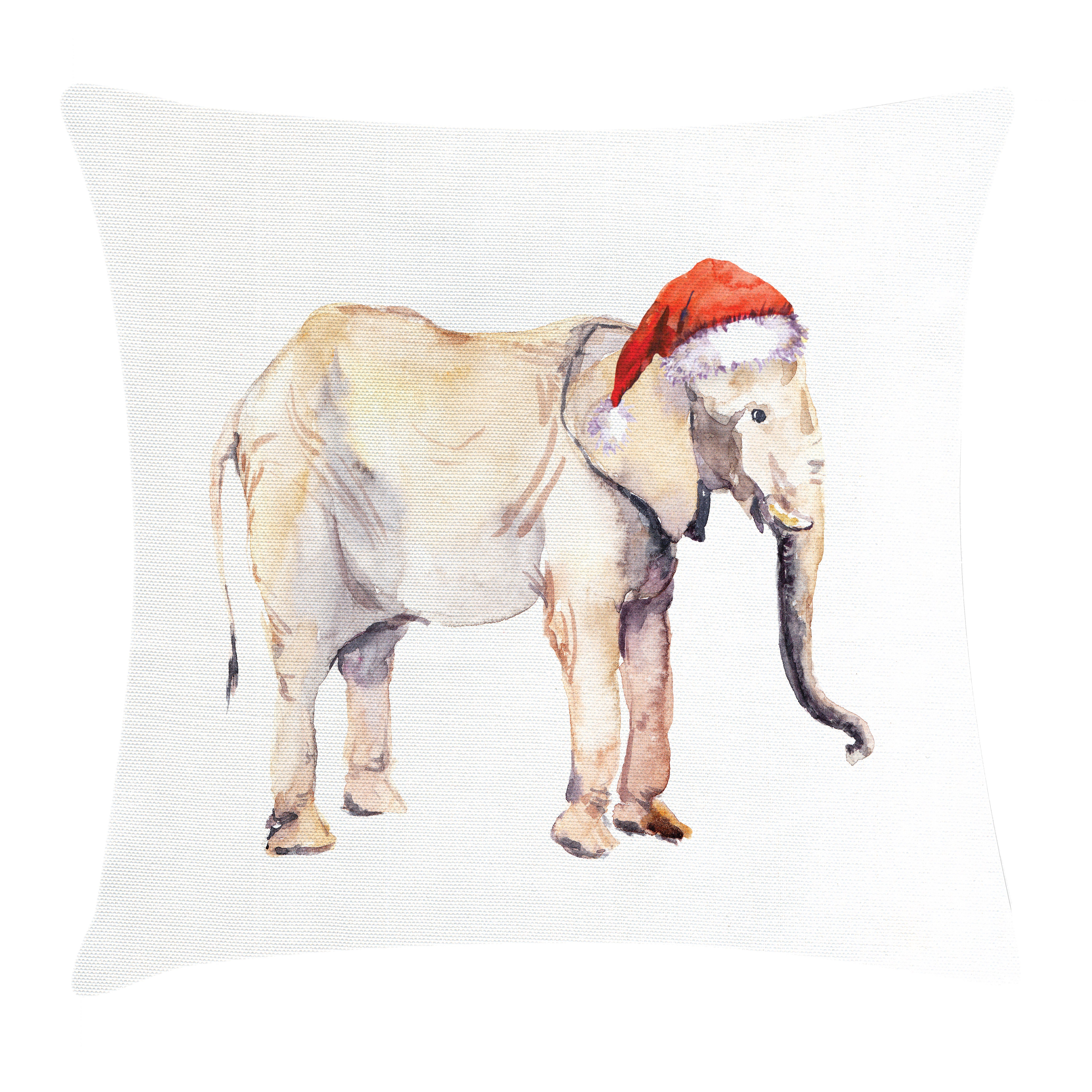 Kissenhülle Theme Abakuhaus Christmas Farbfesten Reißverschluss mit Beidseitiger Kissenbezüge Elephant Stück), Farben (1 Aquarell Druck,