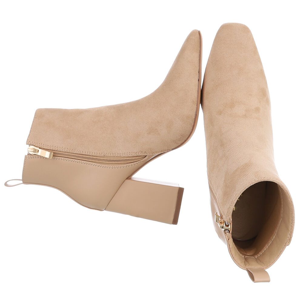 Ital-Design Elegante Ankle Boots mit Blockabsatz für Damen High-Heel-Stiefe günstig online kaufen