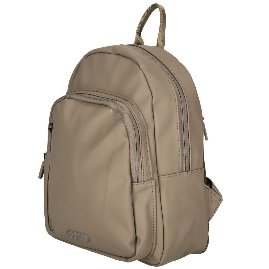 Christian Wippermann Cityrucksack Kleiner Damen Rucksack leder Optik City Bag Tasche (1 tlg), Kunstleder