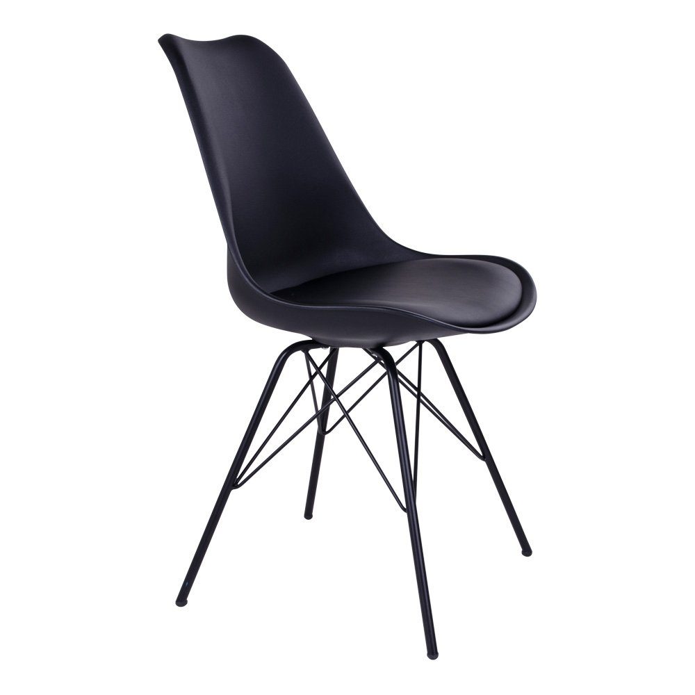 Stuhl schwarz Stuhl (2er Klassiker Set) SCANDINAVIA LebensWohnArt