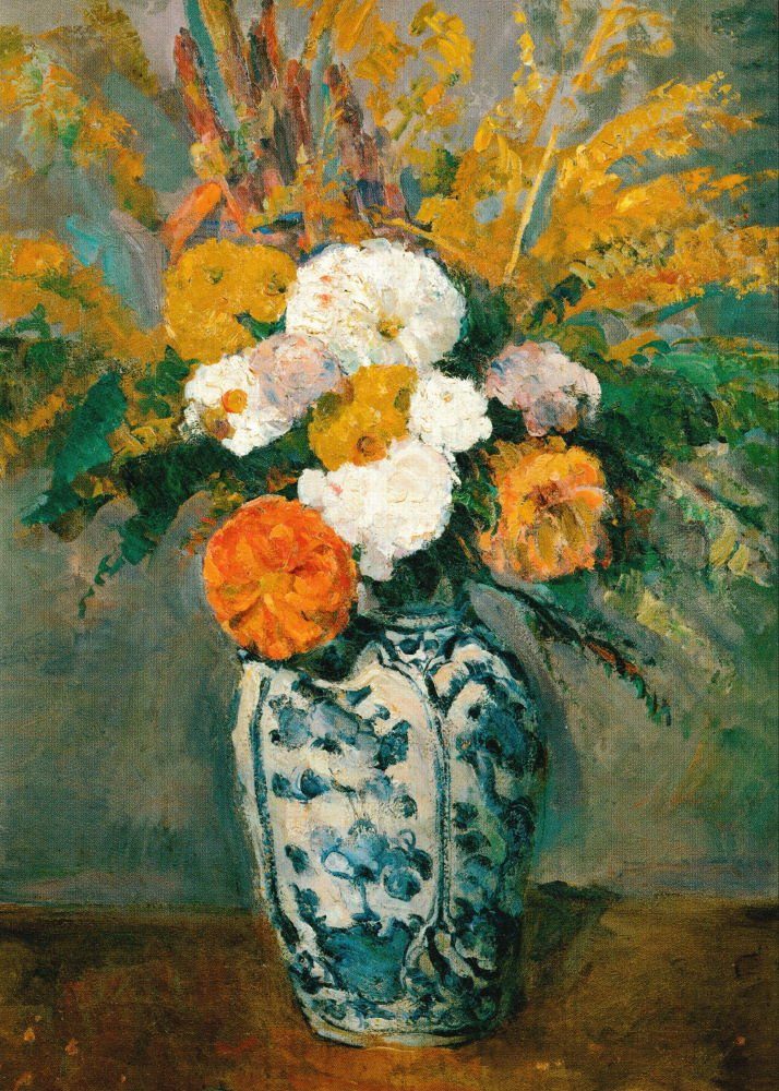 Kunstkarte Cézanne Paul "Dahlien" Postkarte