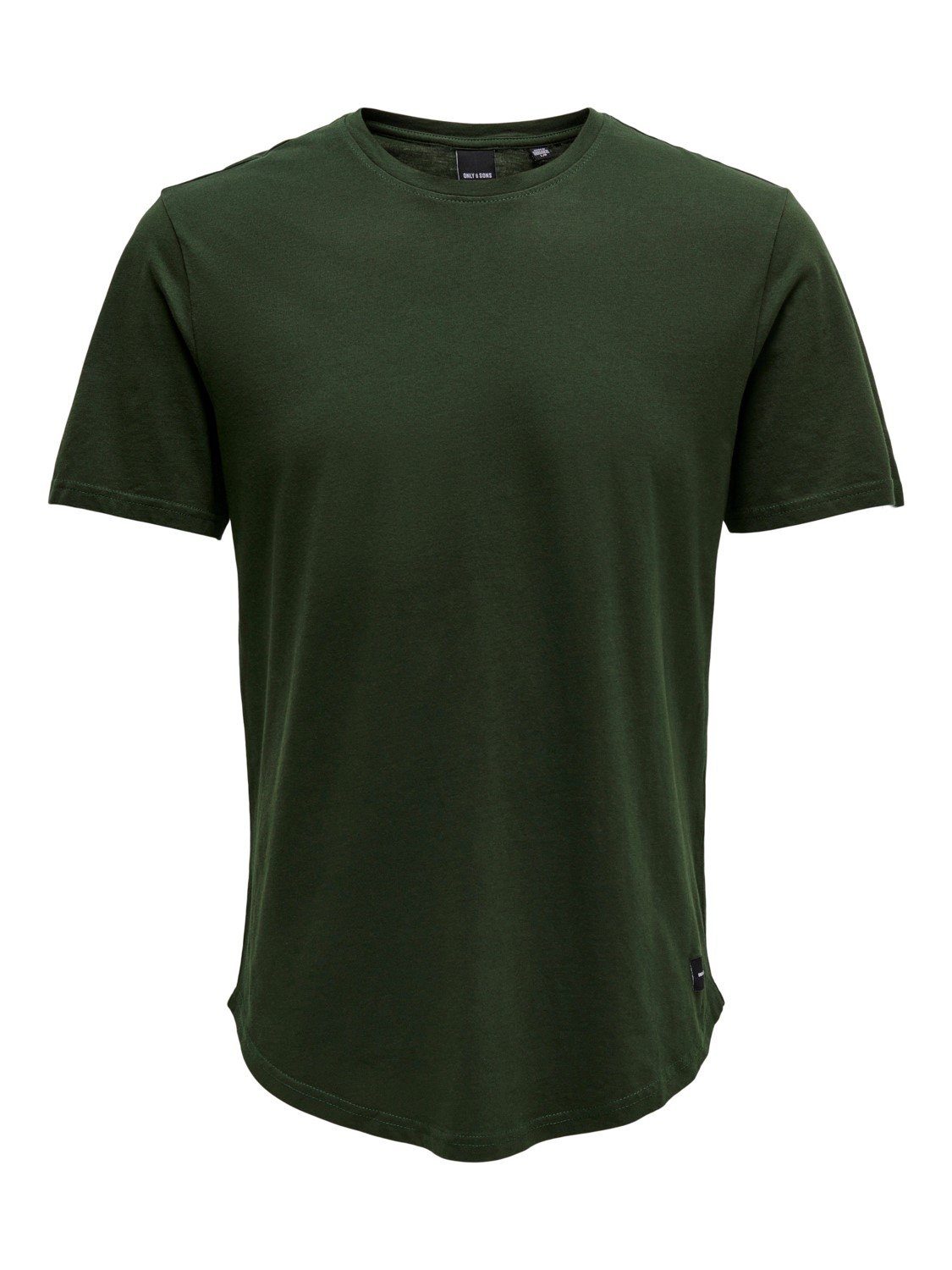 & 3971 Shirt SONS in Kurzarm (1-tlg) Basic T-Shirt T-Shirt Rundhals ONSMATT Stretch ONLY Langes Dunkelgrün
