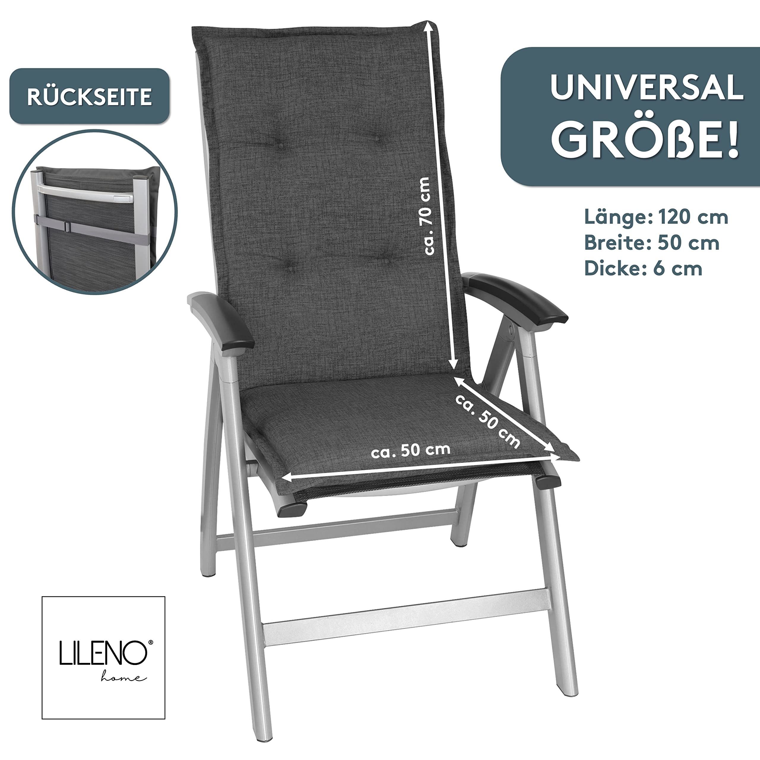 LILENO HOME Hochlehnerauflage Gartenstuhl Auflage, bequeme günstig online kaufen