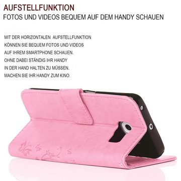 Numerva Handyhülle Bookstyle Flower für Xiaomi Mi 10 lite, Handy Tasche Schutzhülle Klapphülle Flip Cover mit Blumenmuster