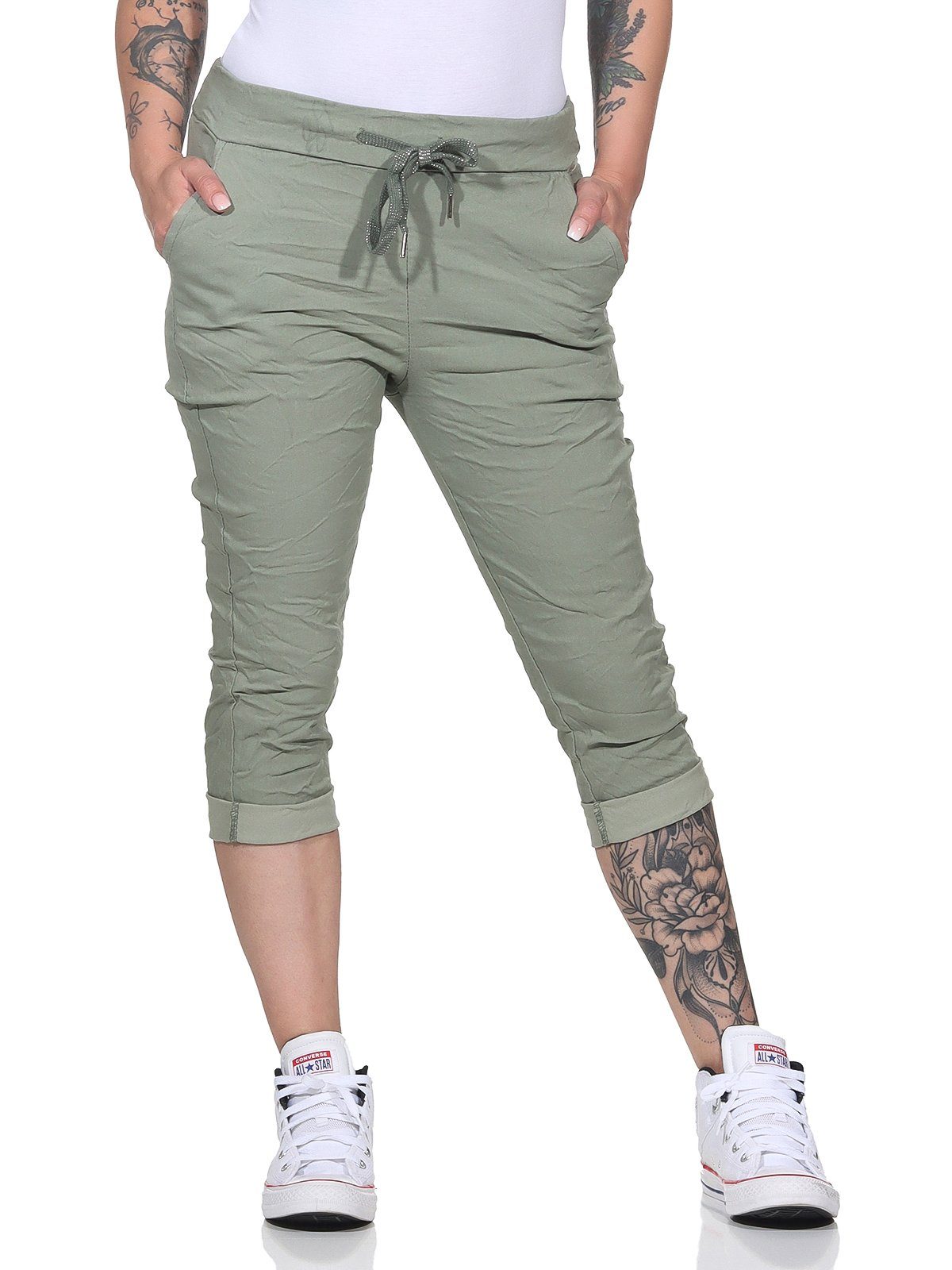 CLEO STYLE Caprihose Damen Capri 8264 günstig online kaufen