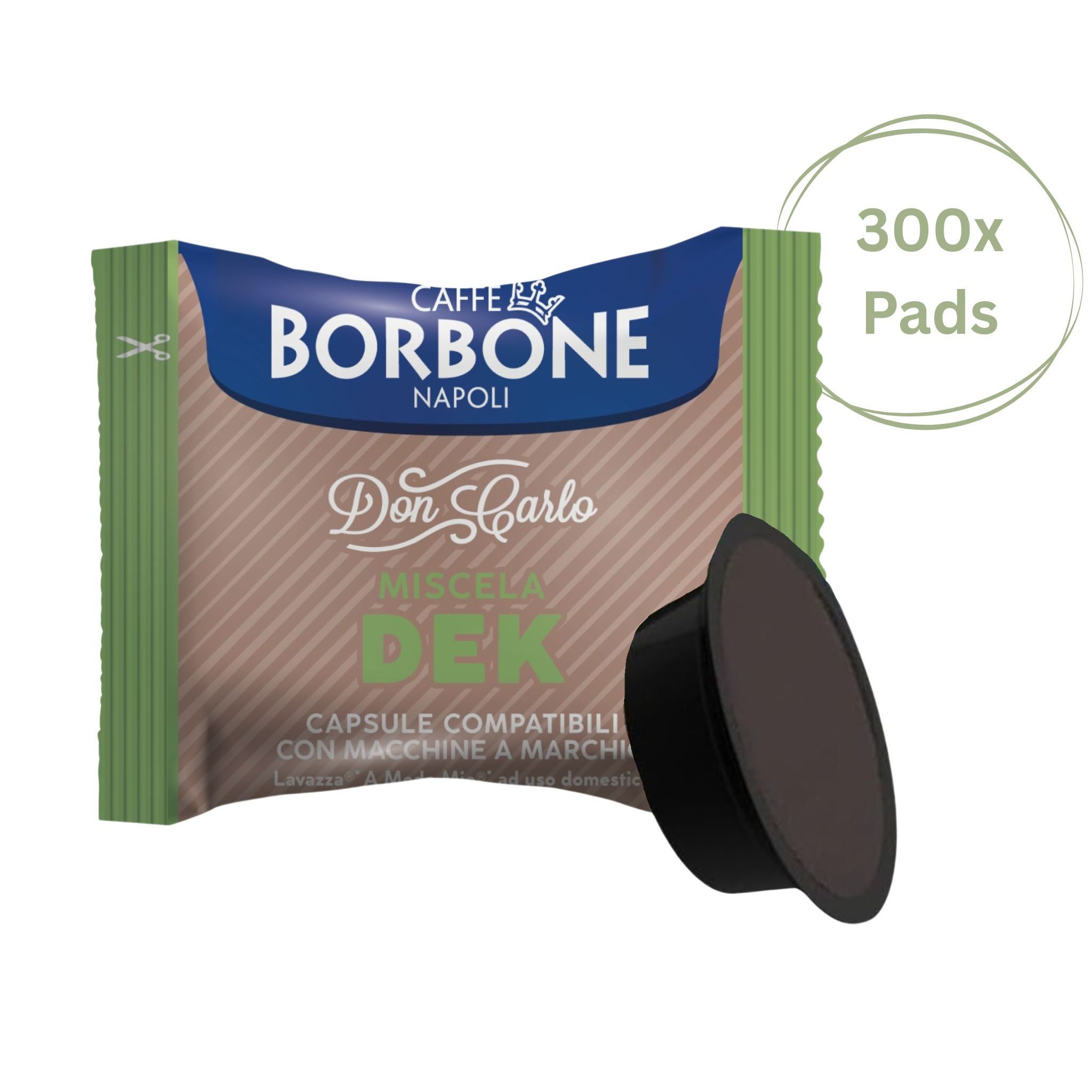 Caffè Borbone Kaffee Caffè Borbone Kaffeekapseln Don Carlo DEK 6x 50 Kapseln, 6 x 360 g, (Entkoffinierter Kaffee in Kapseln)