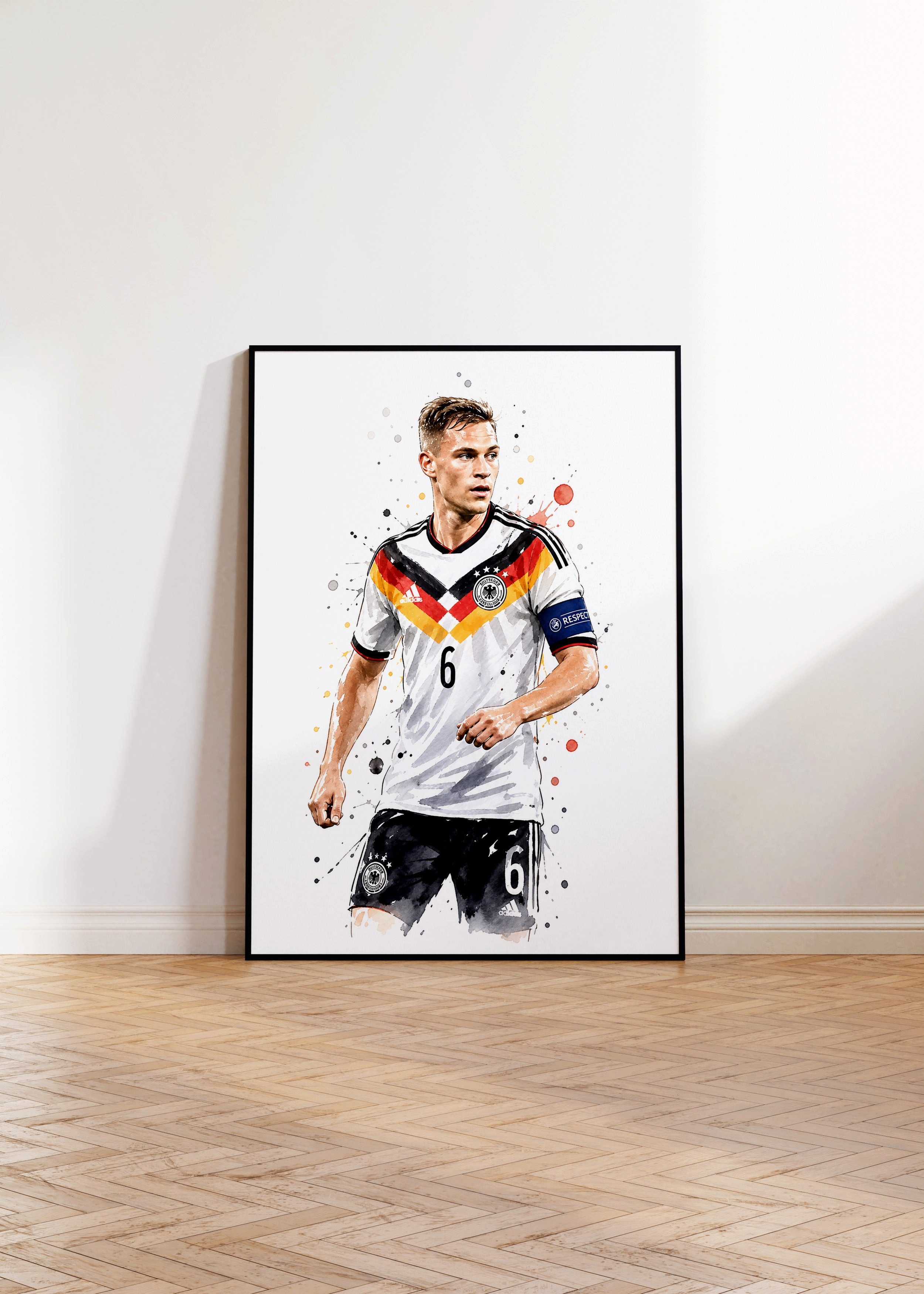 JUSTGOODMOOD Poster Deutschland Fussball Geschenkidee Aquarell Sport Wandbild Deko Print o, (1 St) – Bild 4 von 5