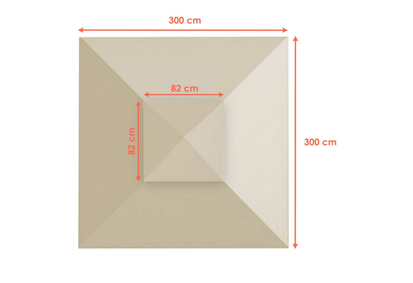 Thumbnail - Spetebo Pavillon-Ersatzdach Ersatzdach mit Kaminabzug - beige, (Stück, Ersatzdach), PVC Pavillondach wasserdicht