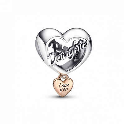 Pandora Charm-Einhänger Pandora „Love You Daughter“ Herz-Charm 782327C00