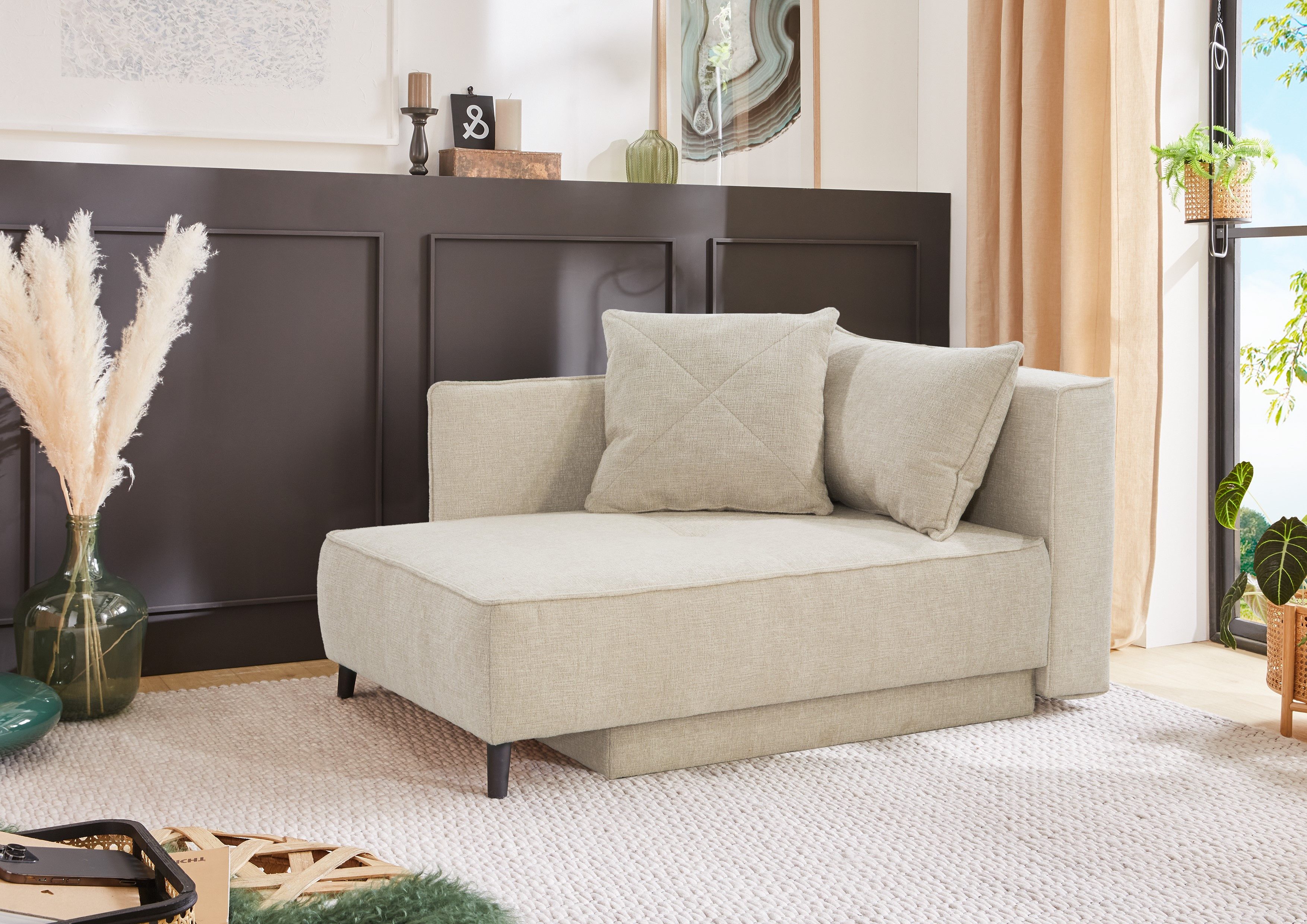 Jockenhöfer Gruppe Recamiere "Rex" mit Bettfunktion und Bettkasten, Federke günstig online kaufen