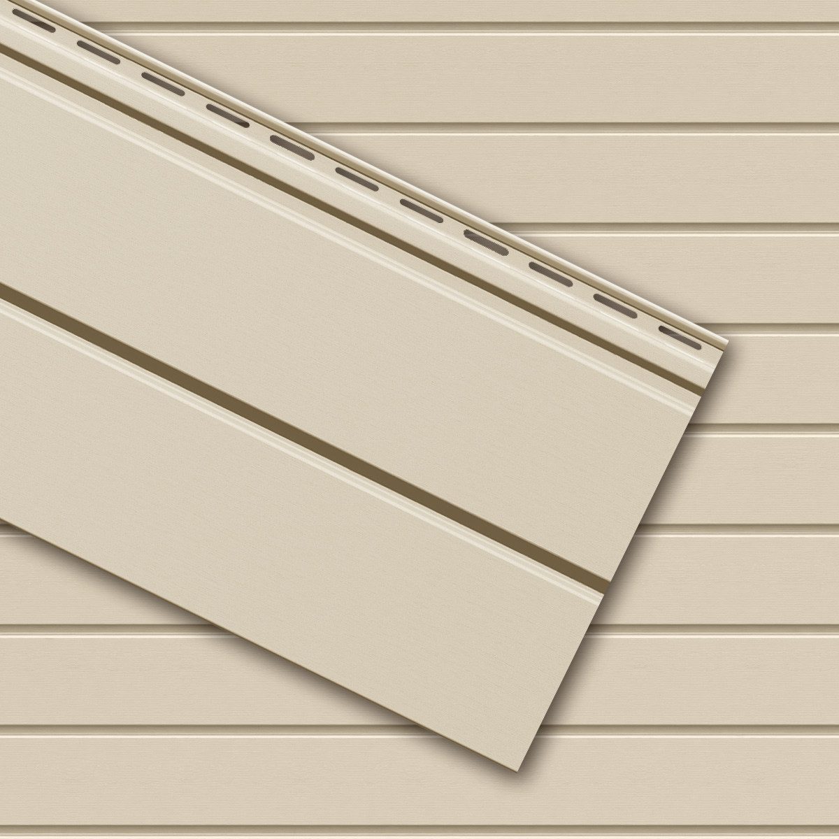VILO Verkleidungspaneel Canadian Siding SV-05 Rundprofil 2-Brett 3,0m St. 0,75qm beige, BxL: 28,5x300 cm, 0,85 qm, (Stückweise 1 Paneel, 0,85 qm) 2-lagig, solide Beständigkeit, pflegeleicht, abwaschbar, Leichtgewicht