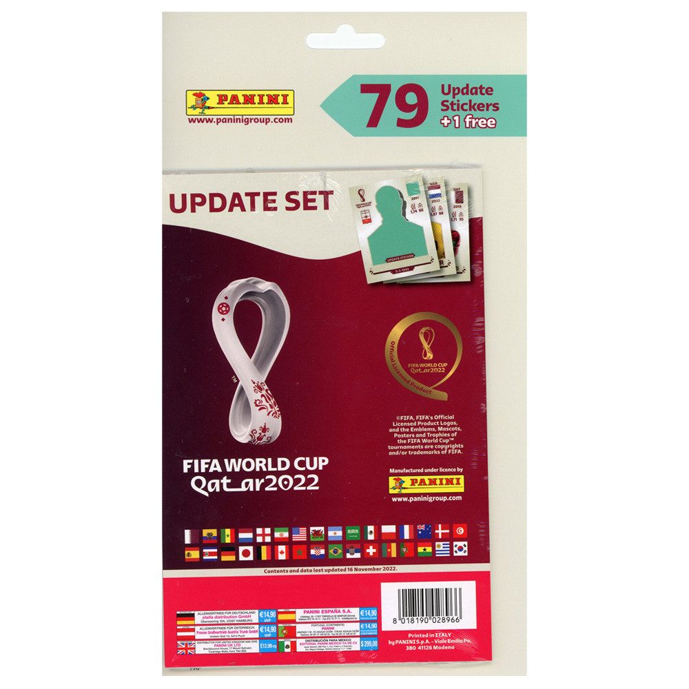 Panini Sammelkarte Panini WM 2022 Qatar Sammelsticker - 1 Update Set