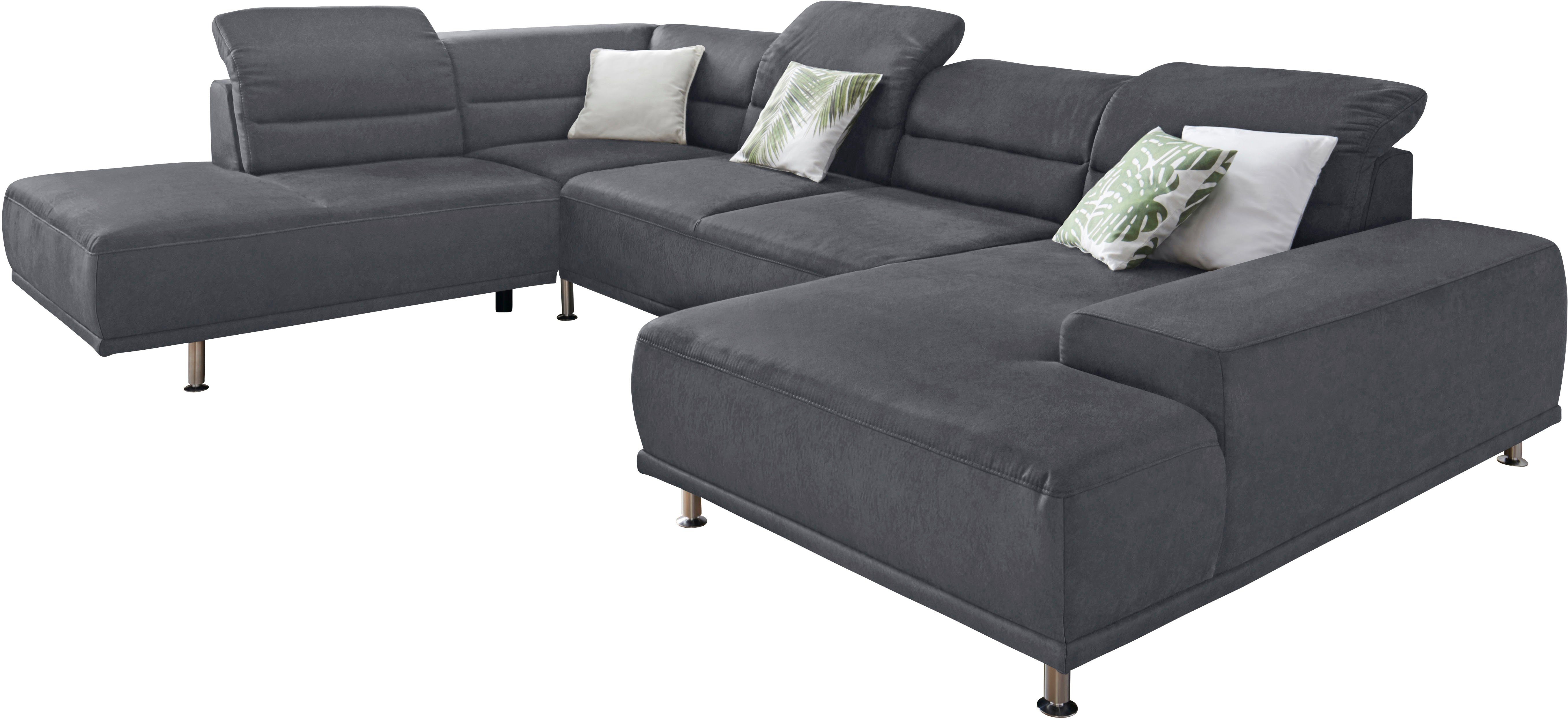 sit&more Wohnlandschaft "Mariola U-Form" mit Federkern, inklusive Kopfteil- günstig online kaufen
