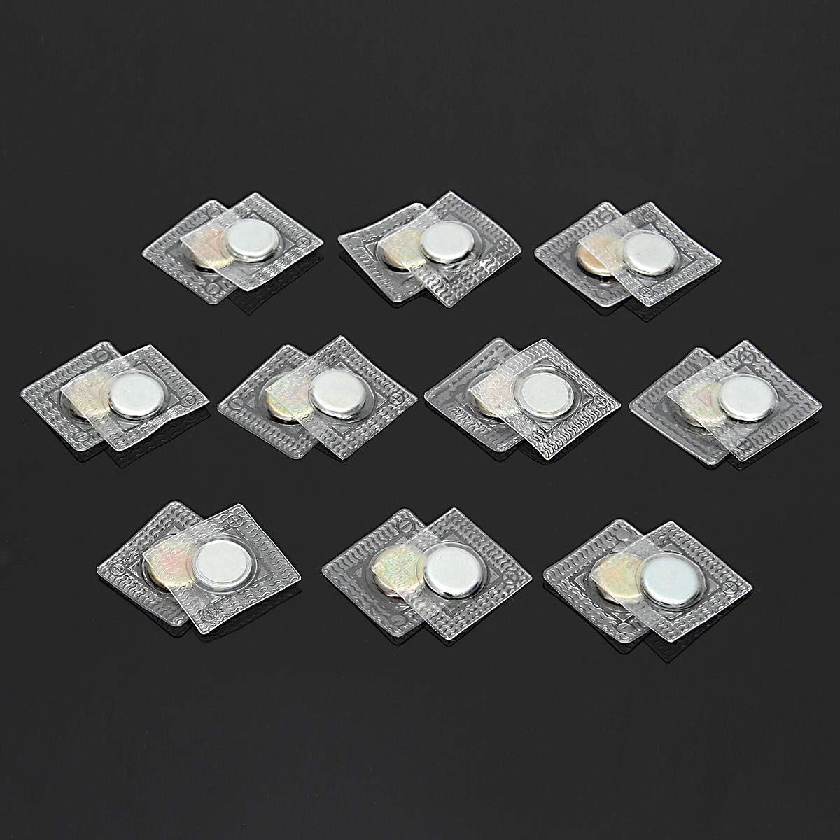 FELIXLEO Magnet 10 Set 15mm Silberne Magnetische Druckknöpfe zum Aufnähen Deko (1-St)