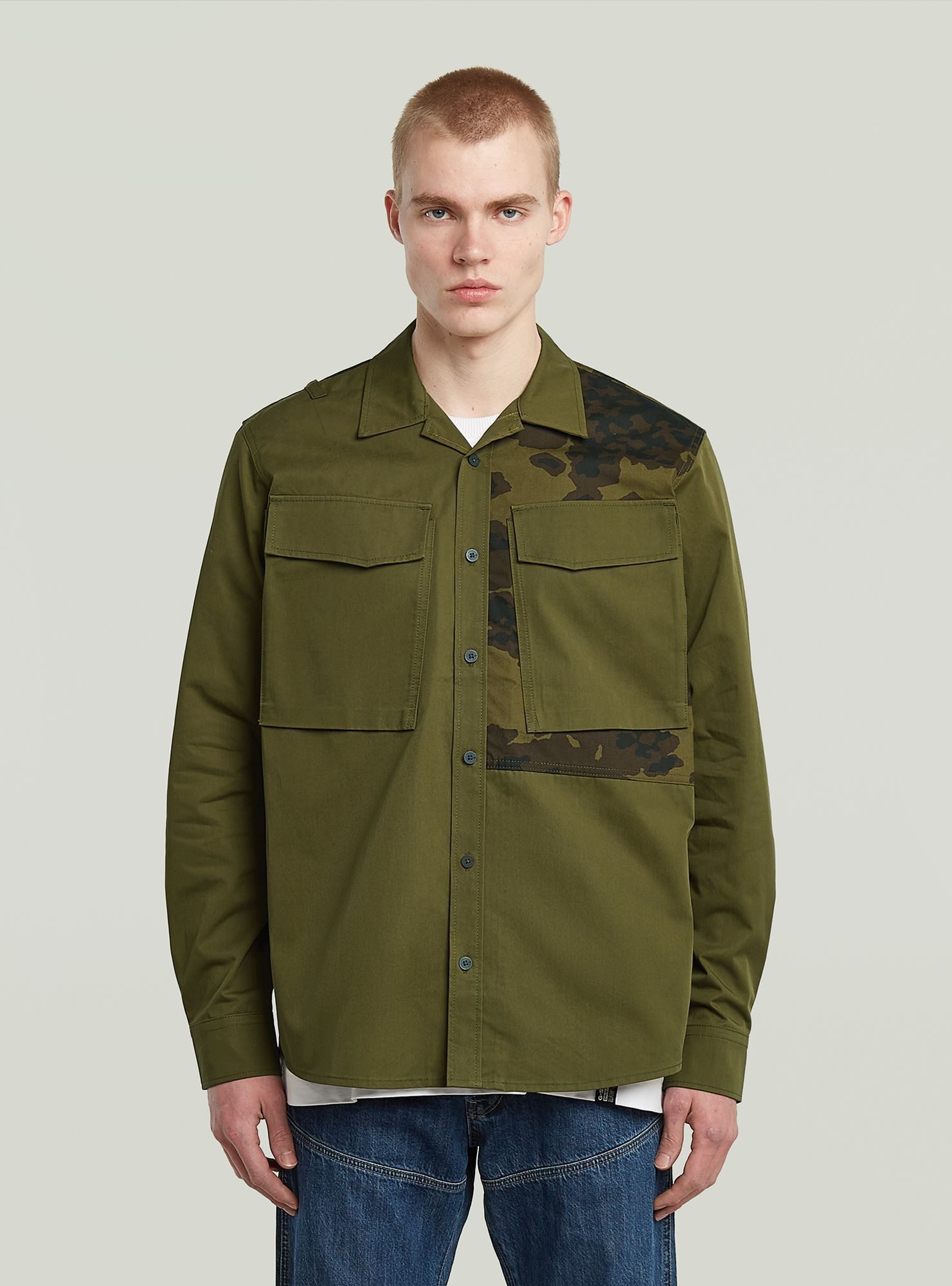 Langarmshirt Cargo Pocket Service Regular Shirt