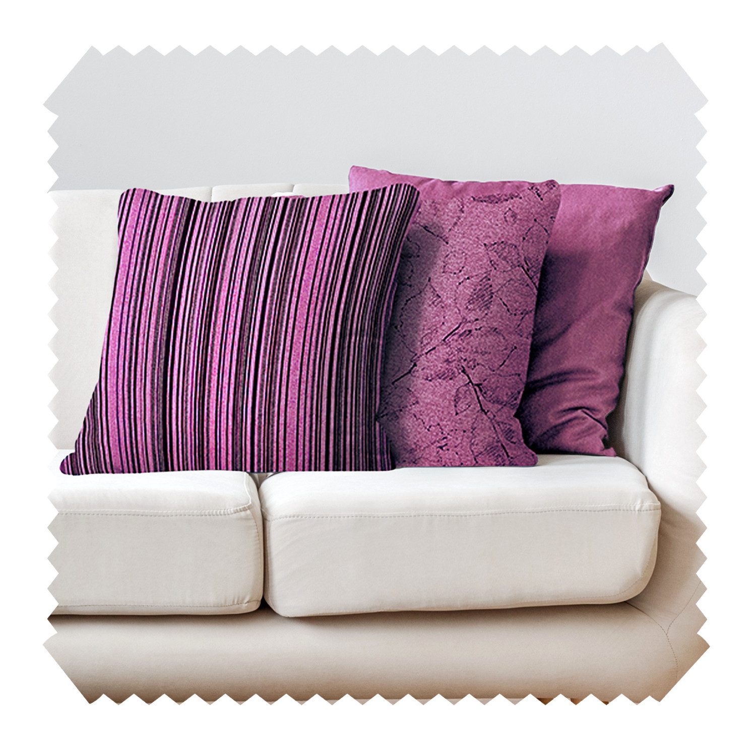 novely® Dekokissen 3er-SET DEKOKISSEN MALCHIN Kuschelweiche Sofakissen - Ki günstig online kaufen
