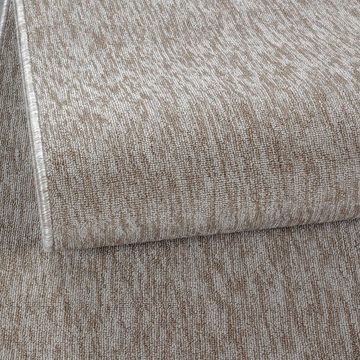 Teppich Kurzflor Teppich Neva Beige, Teppich Boss, rund, Höhe: 7 mm
