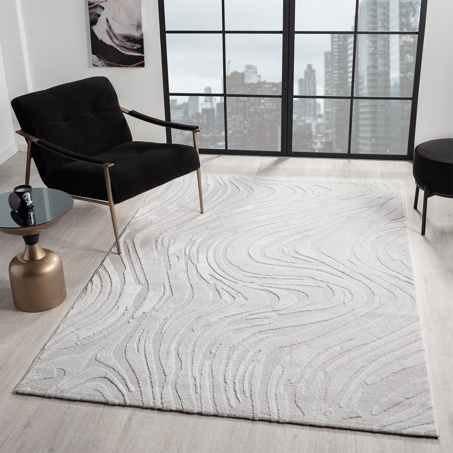 Vimoda Teppich Wellenmuster, modernerer Design, dicht günstig online kaufen