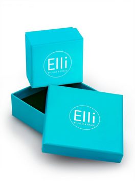 Elli Premium Fingerring Jade Grün Dreieck klassik 925 Silber vergoldet