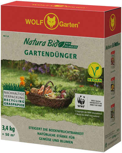WOLF-Garten Pflanzendünger »NG 3,4 D/A Natura Bio GARTENDÜNGER«, 3,4 kg, für ca. 50 m²