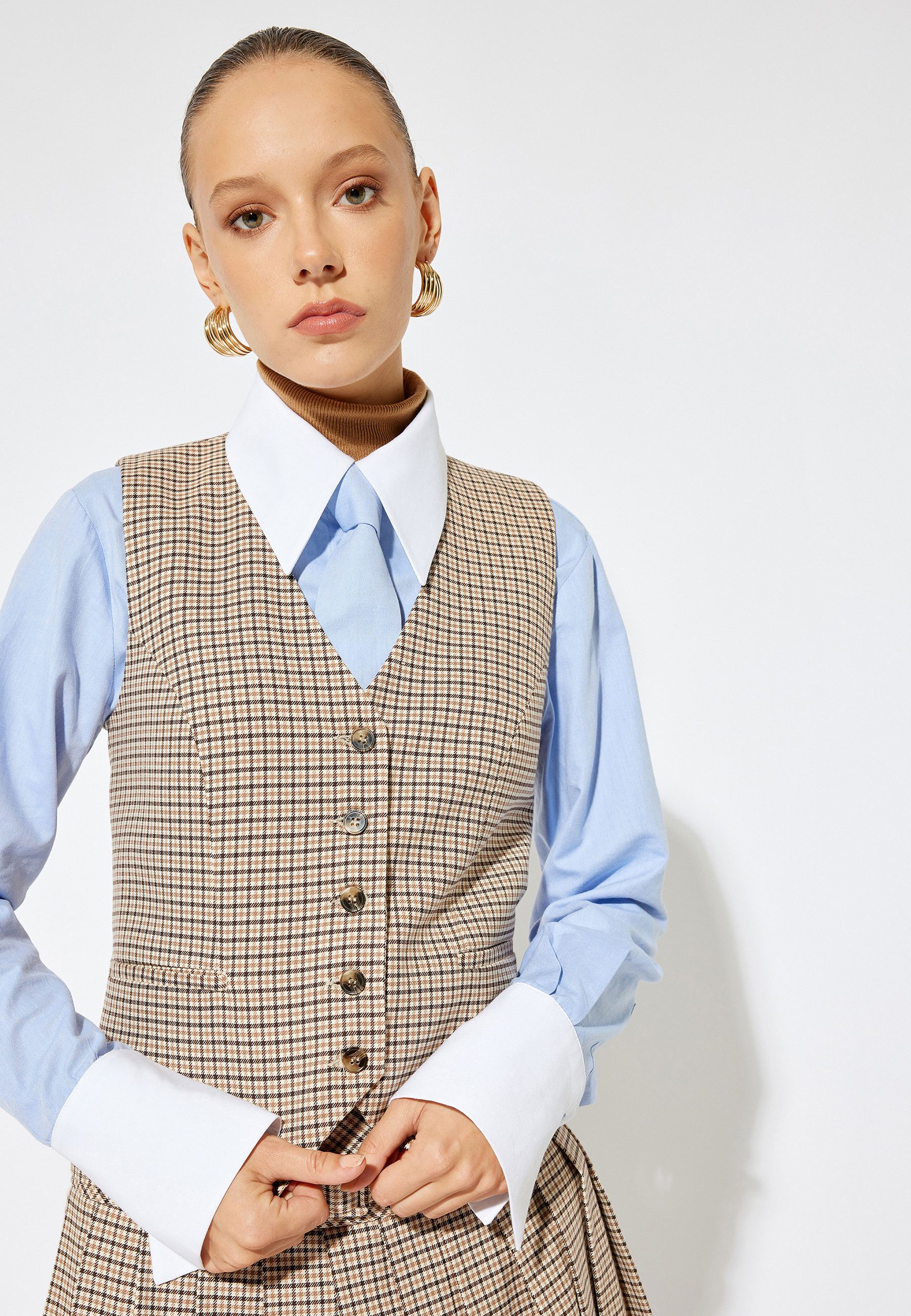 Koton Anzugweste V-Kragen Regular günstig online kaufen