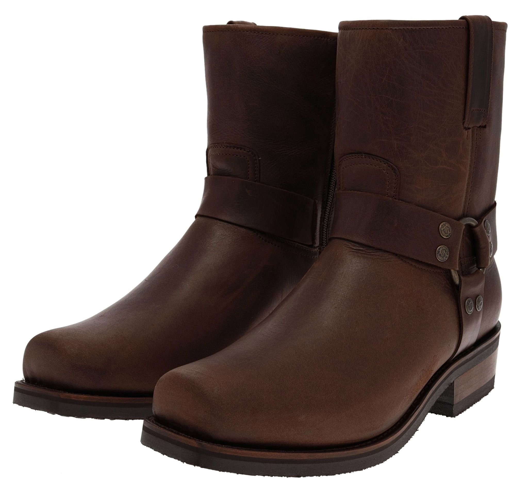 Sendra Ботинки LOREN MID 17963 Braun Bikerboots Unisex Thinsulate Biker Stiefelette