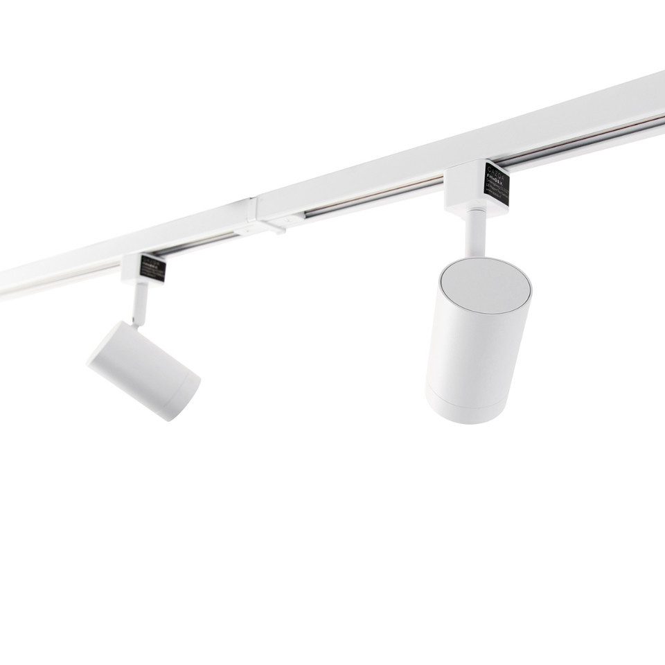 Qazqa Schienensystem-Sets Jeana, ohne Leuchtmittel, Warmweiß, QAZQA Schienen­leuchte, gu10, Weiß, Stahl, Modern