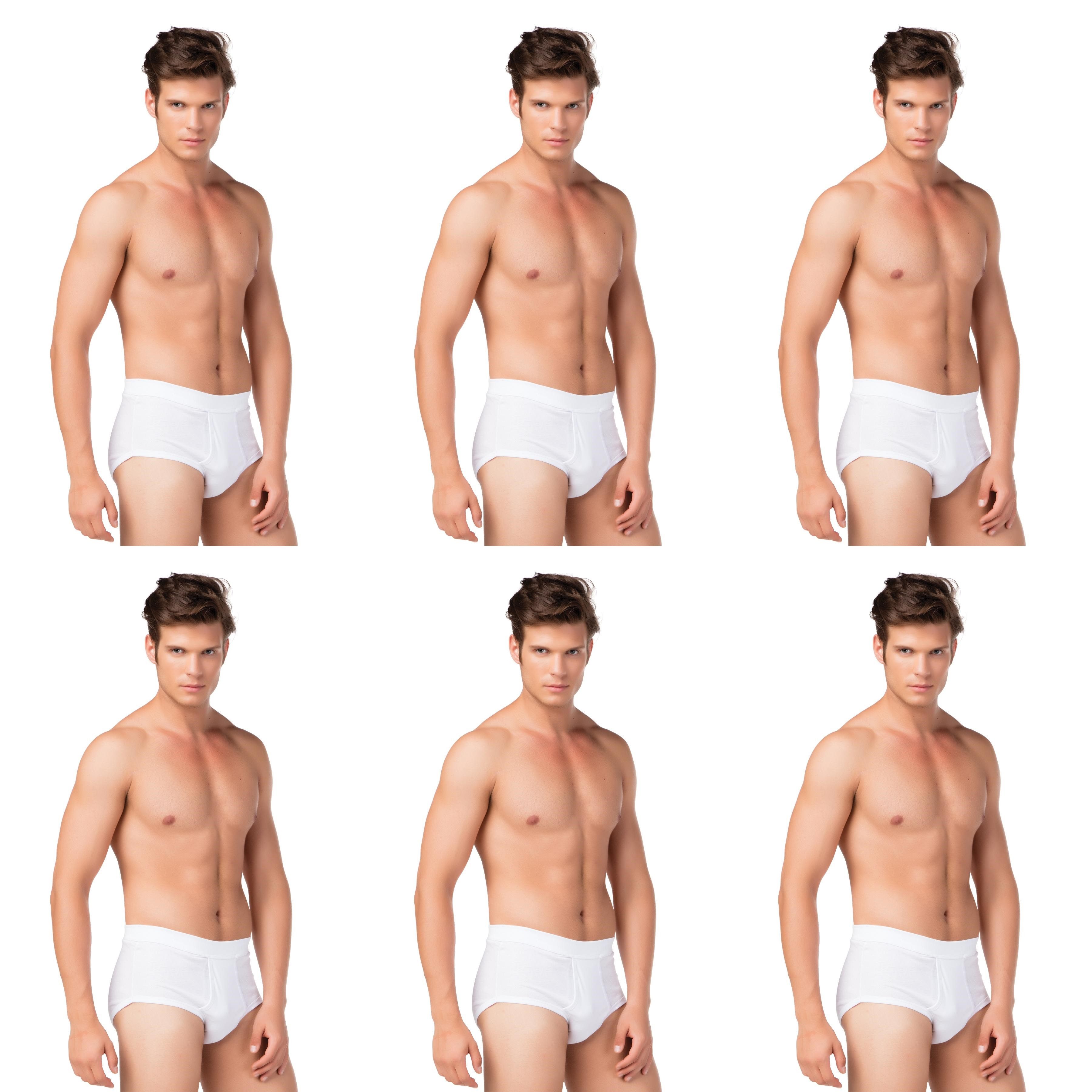 DDOnlineShop Slip Herren Slips Unterhosen mit Eingriff–100% Bio-Baumwolle F günstig online kaufen