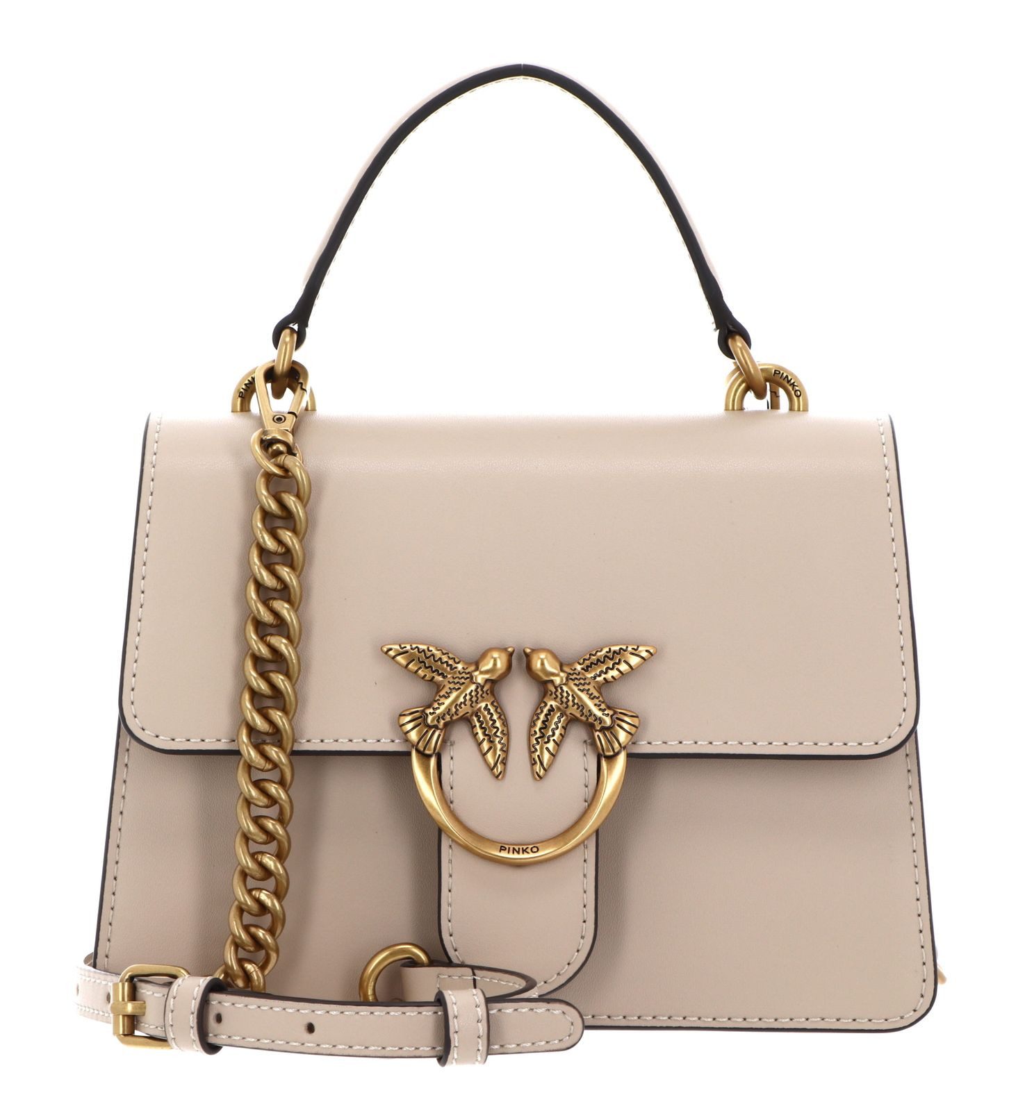 PINKO Handtasche Top Handle Mini Light, aus echtem Rindsleder
