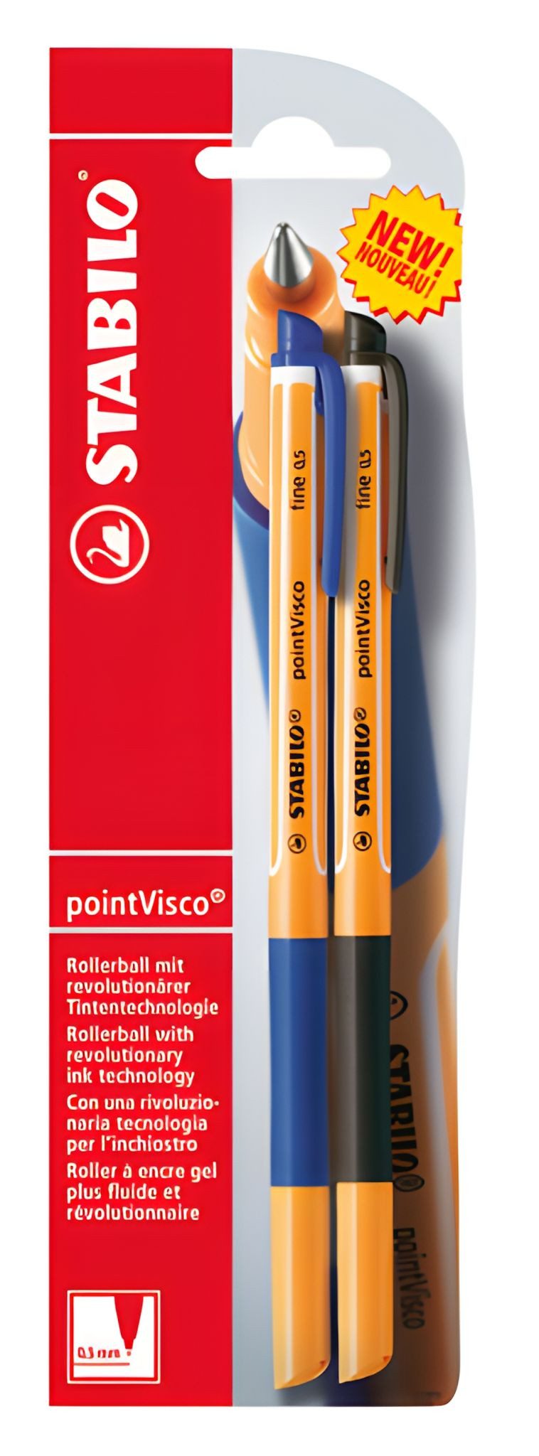 STABILO Tintenroller STABILO pointVisco blau schwarz