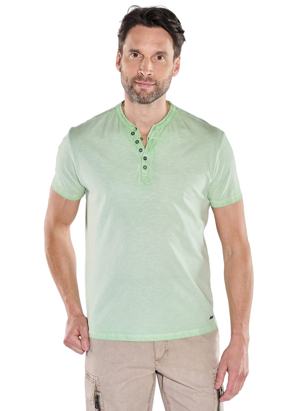 Engbers T-Shirt Herren Henley T-Shirt, Hellgruen