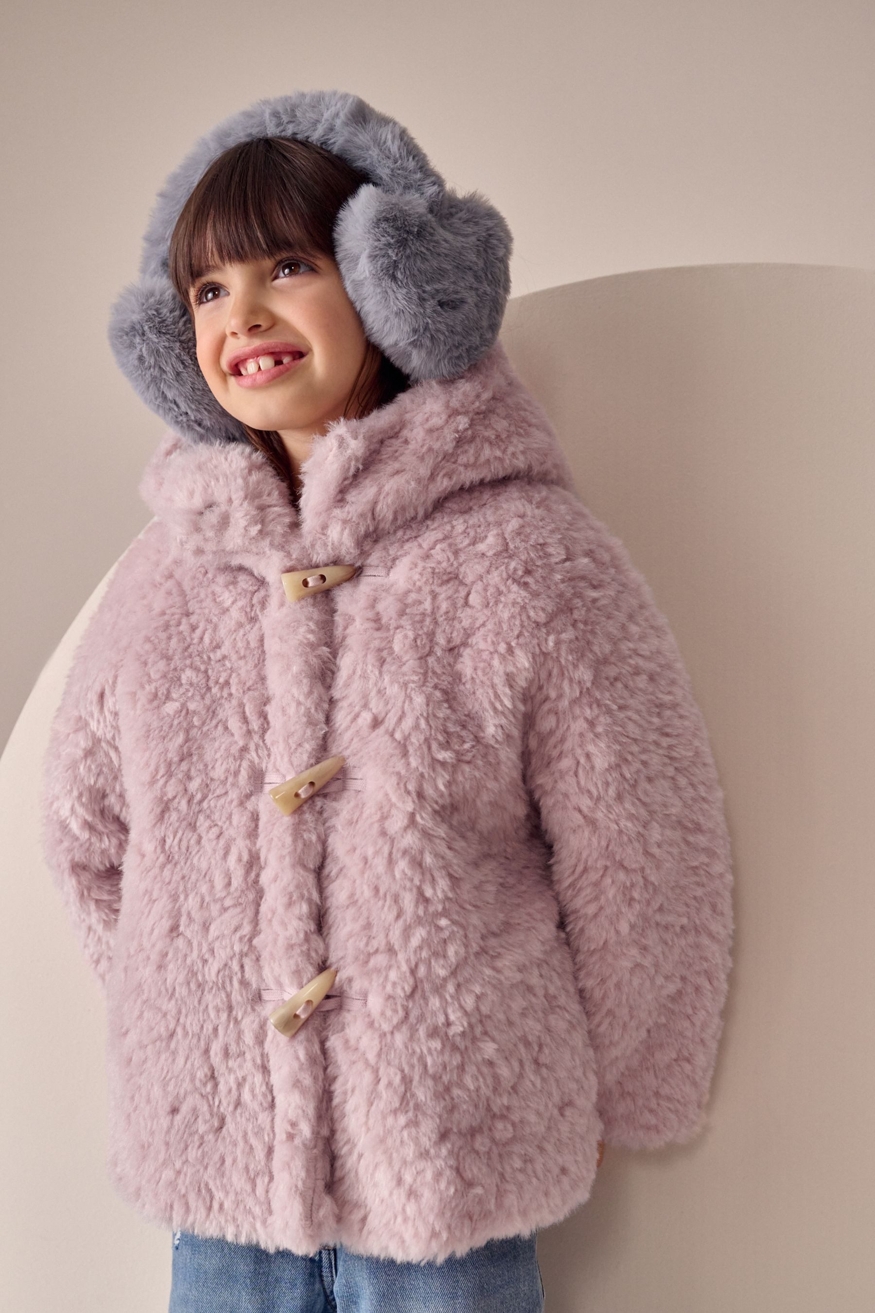 Next Dufflecoat Dufflecoat-Mantel ausTeddyfell (1-tlg)