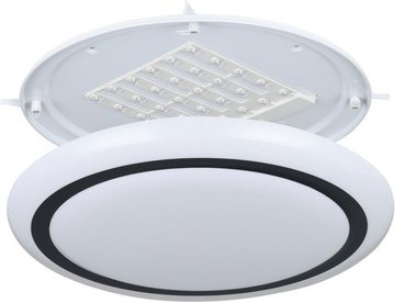 EGLO Deckenleuchte CAPASSO, LED fest integriert, Warmweiß, Deckenleuchte in weiß aus Stahl - 19,5W - Warmweiß