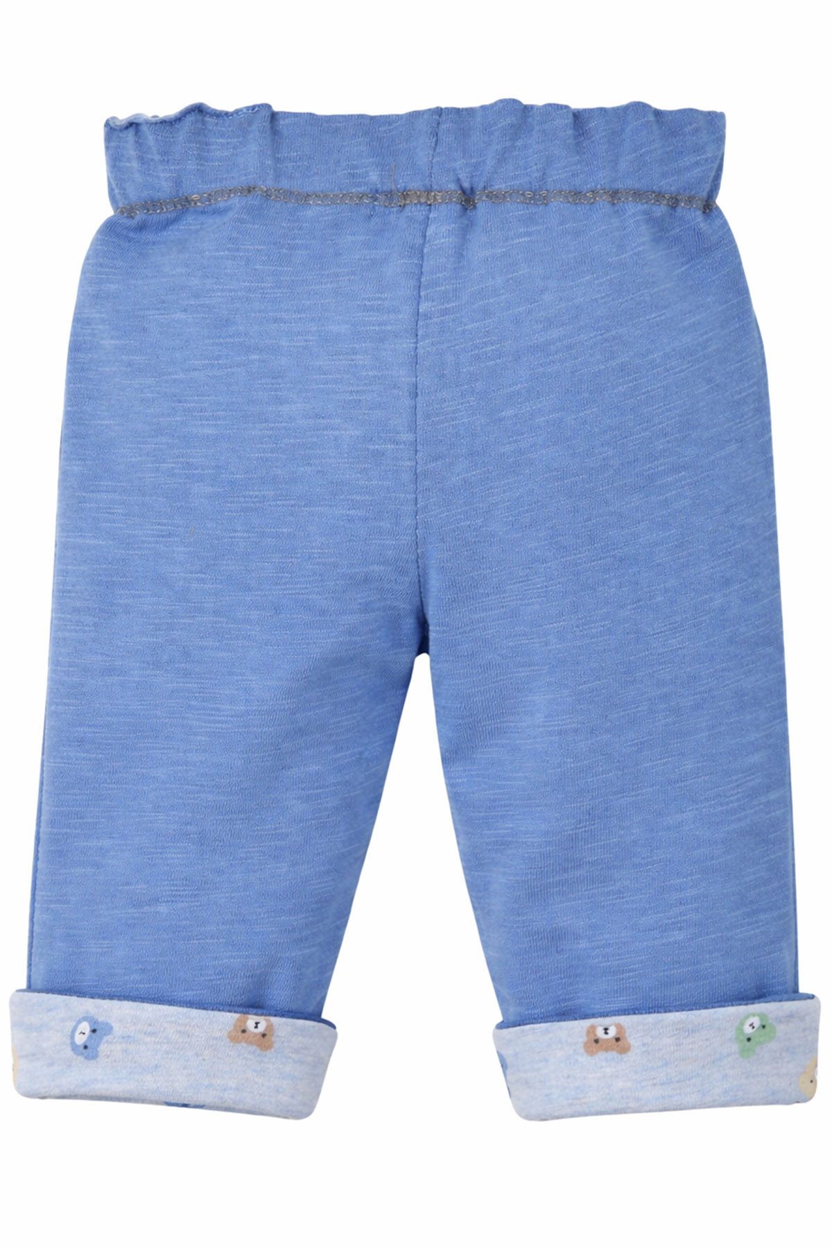 BONDI Trachtenlederhose Baby Jungen Wendehose 'Bear Club' 94034, Blau